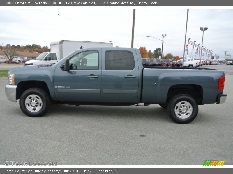 Blue Granite Metallic / Ebony Black 2008 Chevrolet Silverado 2500HD LTZ Crew Cab 4x4