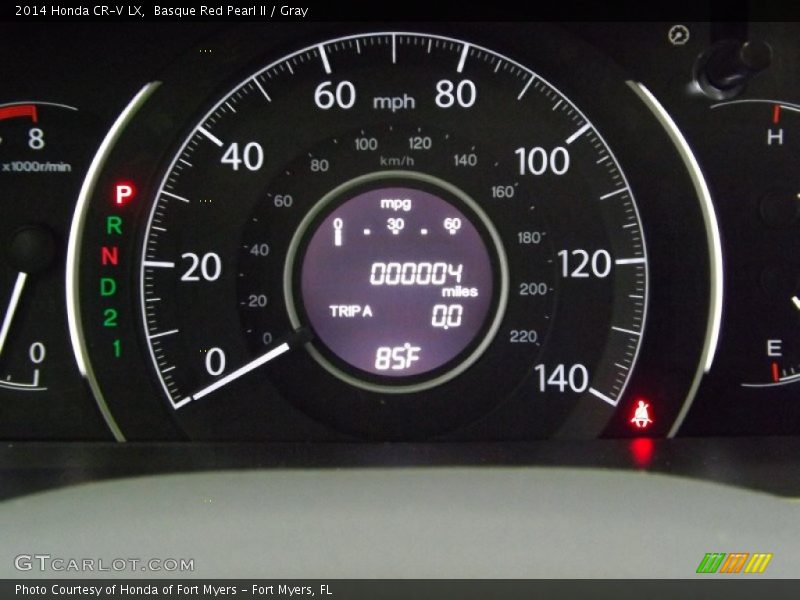 Basque Red Pearl II / Gray 2014 Honda CR-V LX