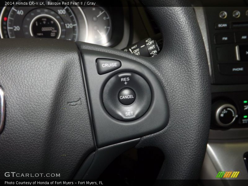 Basque Red Pearl II / Gray 2014 Honda CR-V LX