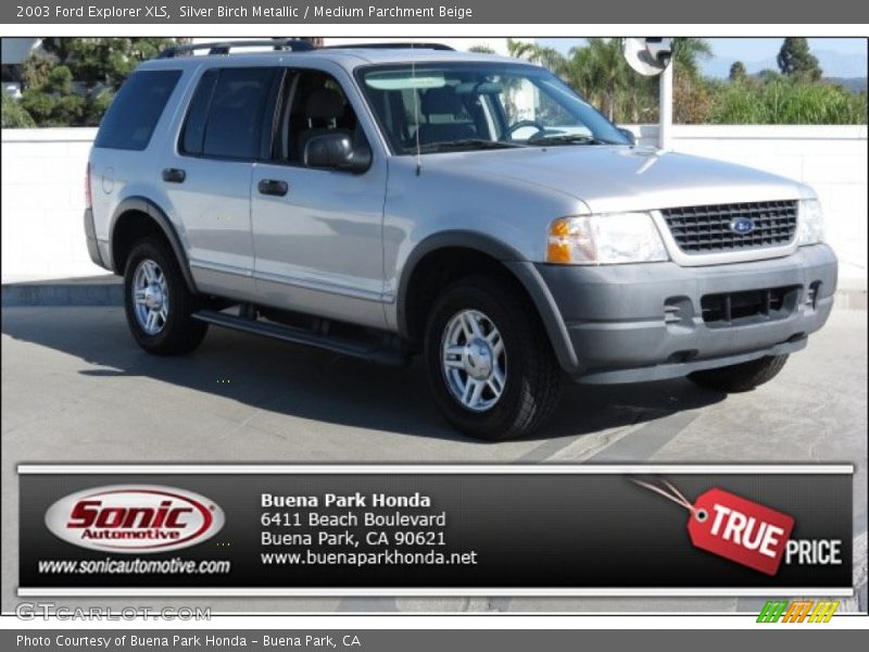 Silver Birch Metallic / Medium Parchment Beige 2003 Ford Explorer XLS