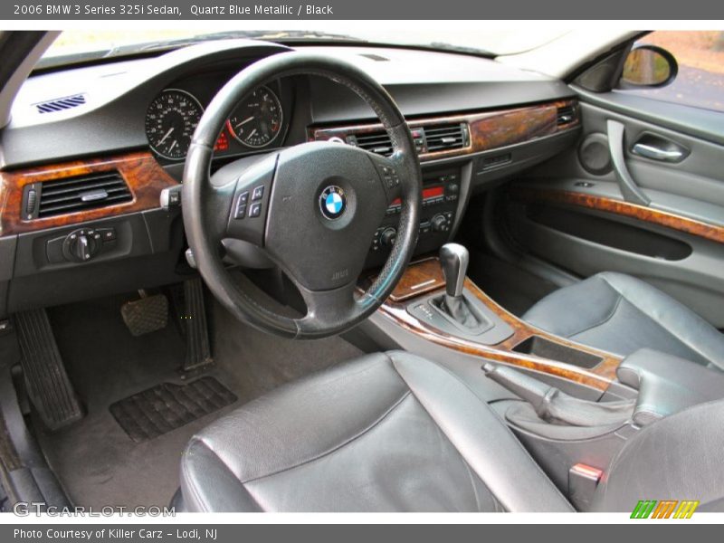 Quartz Blue Metallic / Black 2006 BMW 3 Series 325i Sedan