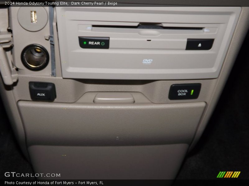 Dark Cherry Pearl / Beige 2014 Honda Odyssey Touring Elite