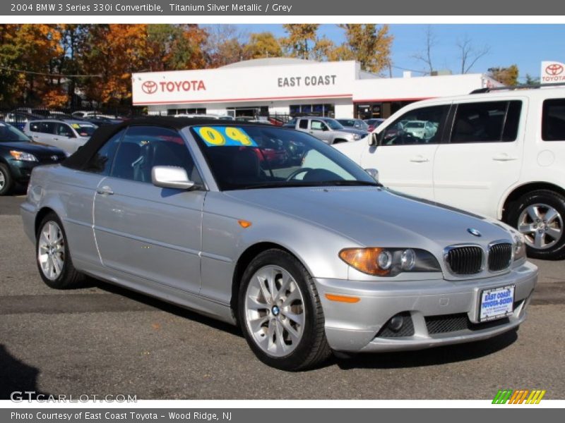 Titanium Silver Metallic / Grey 2004 BMW 3 Series 330i Convertible