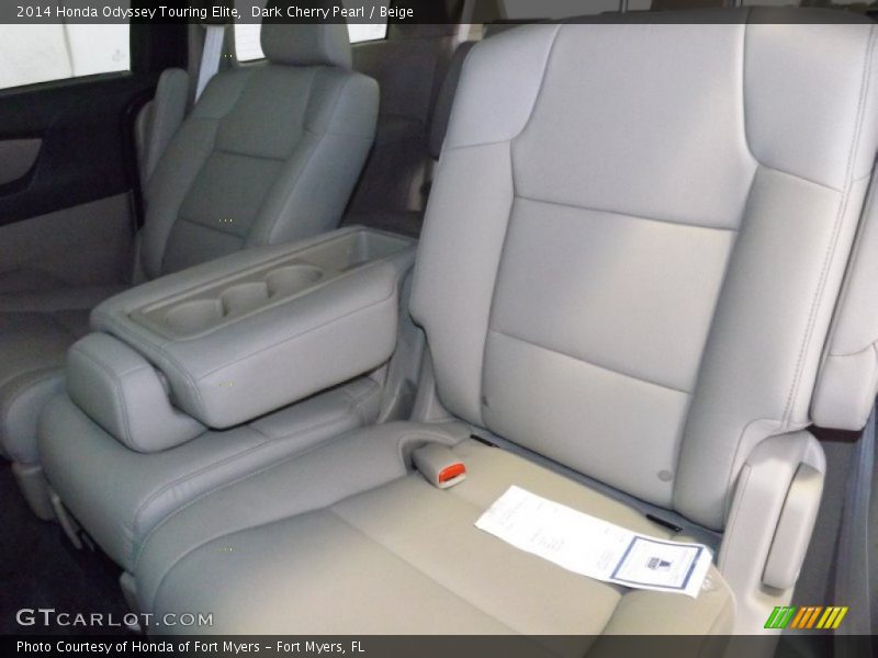 Dark Cherry Pearl / Beige 2014 Honda Odyssey Touring Elite