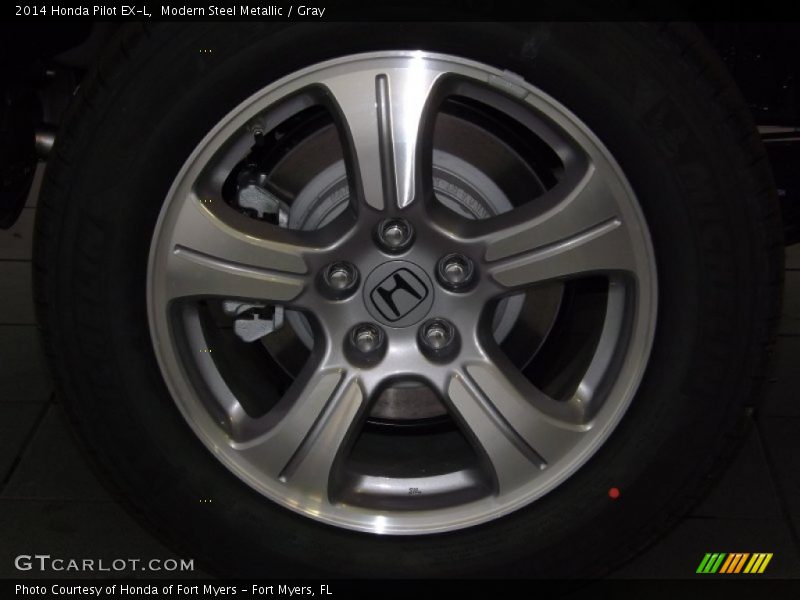Modern Steel Metallic / Gray 2014 Honda Pilot EX-L