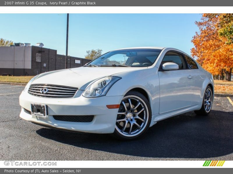 Ivory Pearl / Graphite Black 2007 Infiniti G 35 Coupe