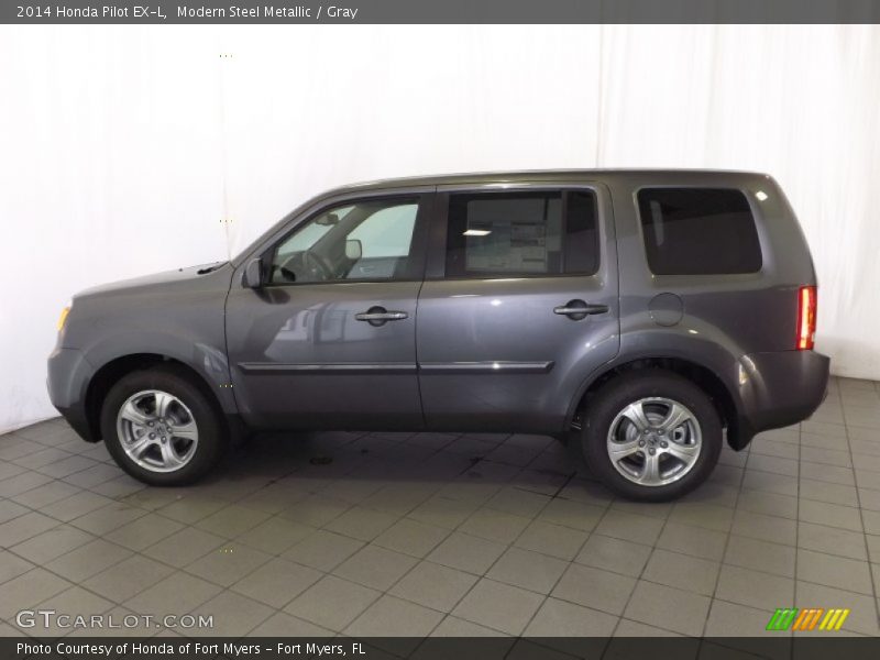 Modern Steel Metallic / Gray 2014 Honda Pilot EX-L