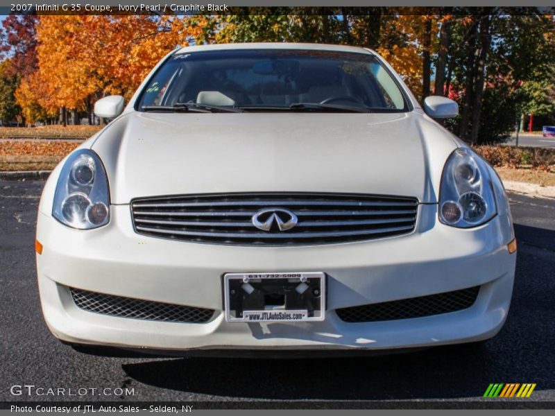 Ivory Pearl / Graphite Black 2007 Infiniti G 35 Coupe