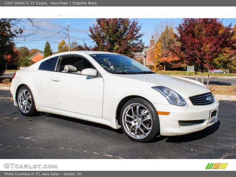Ivory Pearl / Graphite Black 2007 Infiniti G 35 Coupe