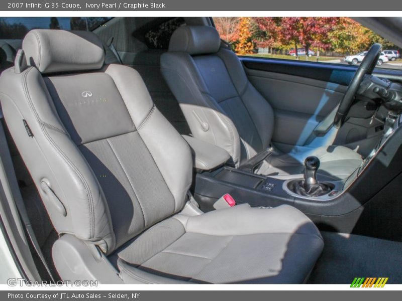 Ivory Pearl / Graphite Black 2007 Infiniti G 35 Coupe