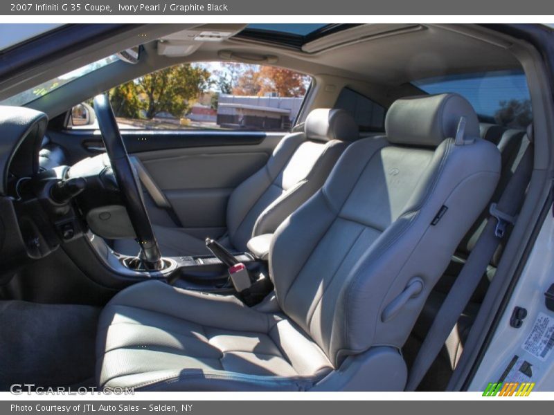 Ivory Pearl / Graphite Black 2007 Infiniti G 35 Coupe