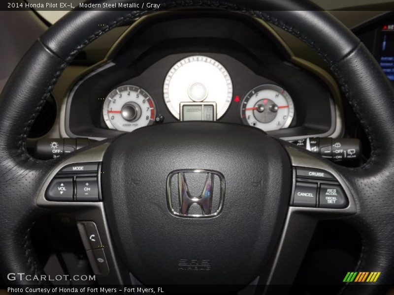 Modern Steel Metallic / Gray 2014 Honda Pilot EX-L