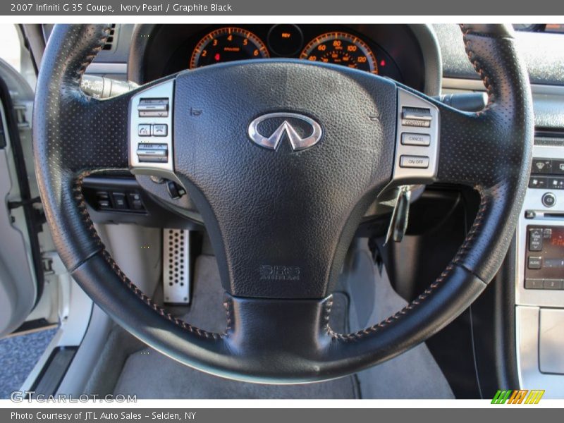 Ivory Pearl / Graphite Black 2007 Infiniti G 35 Coupe