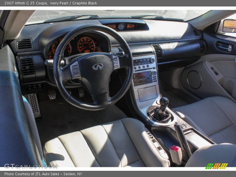 Ivory Pearl / Graphite Black 2007 Infiniti G 35 Coupe