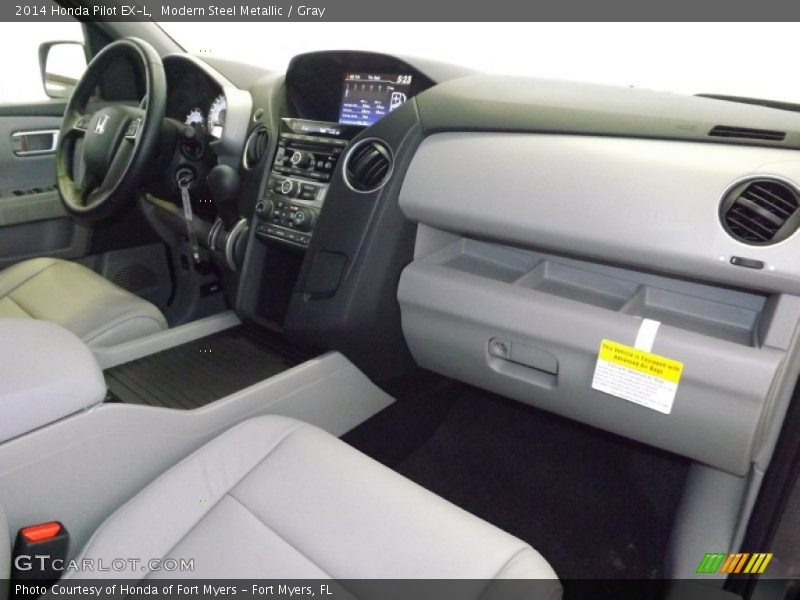 Modern Steel Metallic / Gray 2014 Honda Pilot EX-L