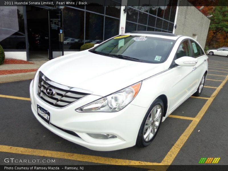 Pearl White / Black 2011 Hyundai Sonata Limited