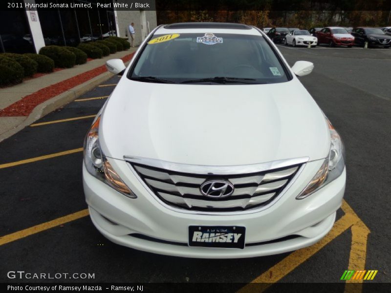 Pearl White / Black 2011 Hyundai Sonata Limited