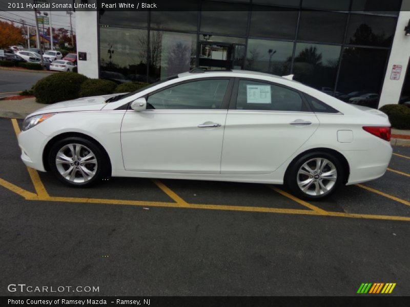 Pearl White / Black 2011 Hyundai Sonata Limited