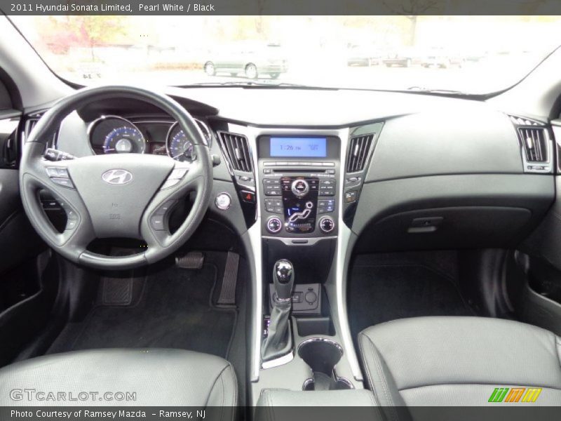 Pearl White / Black 2011 Hyundai Sonata Limited