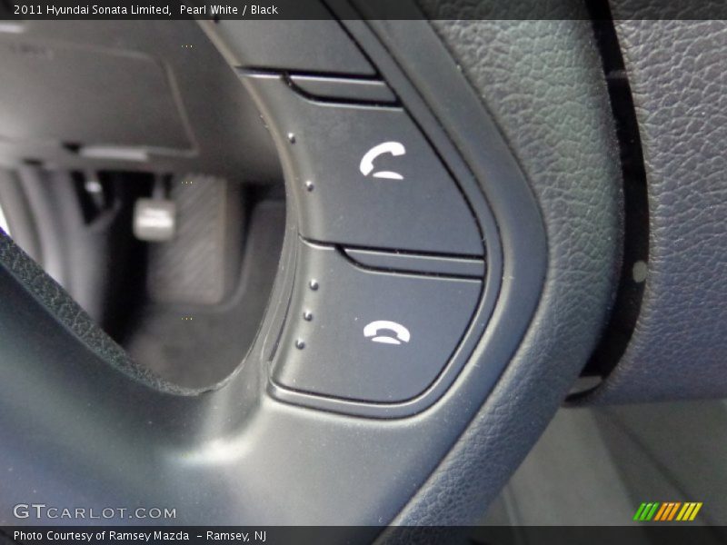Pearl White / Black 2011 Hyundai Sonata Limited