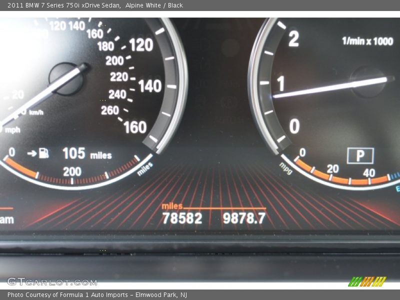 Alpine White / Black 2011 BMW 7 Series 750i xDrive Sedan