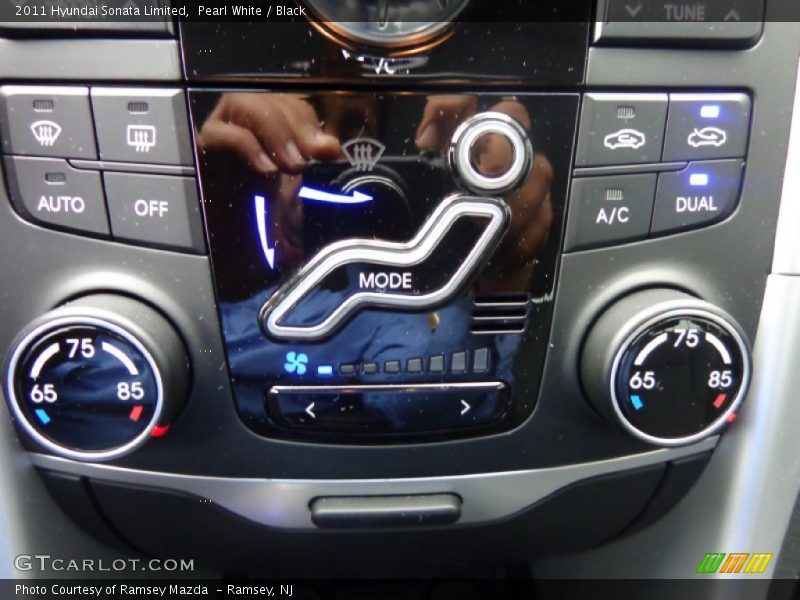 Pearl White / Black 2011 Hyundai Sonata Limited