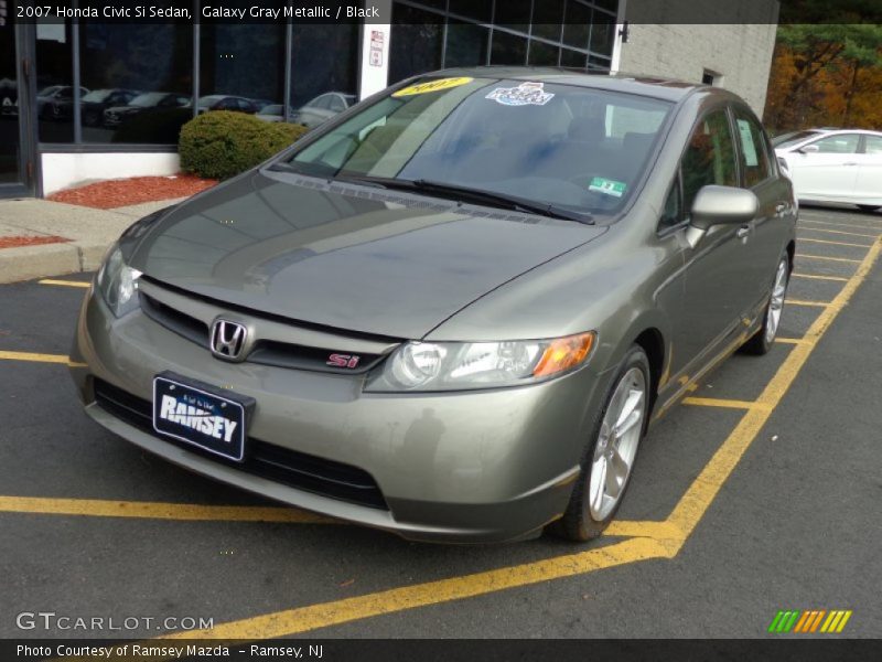 Galaxy Gray Metallic / Black 2007 Honda Civic Si Sedan