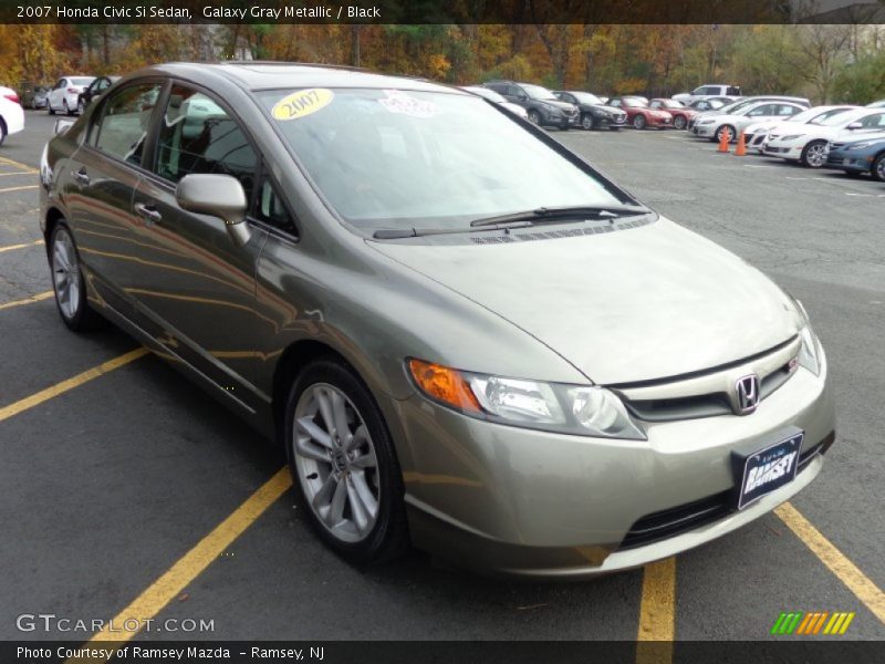 Galaxy Gray Metallic / Black 2007 Honda Civic Si Sedan