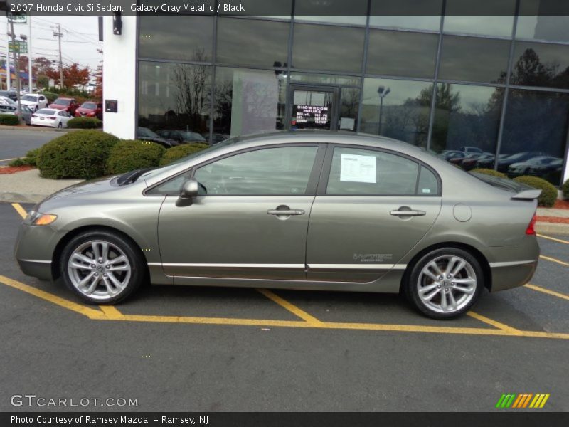 Galaxy Gray Metallic / Black 2007 Honda Civic Si Sedan
