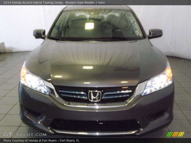 Modern Steel Metallic / Ivory 2014 Honda Accord Hybrid Touring Sedan