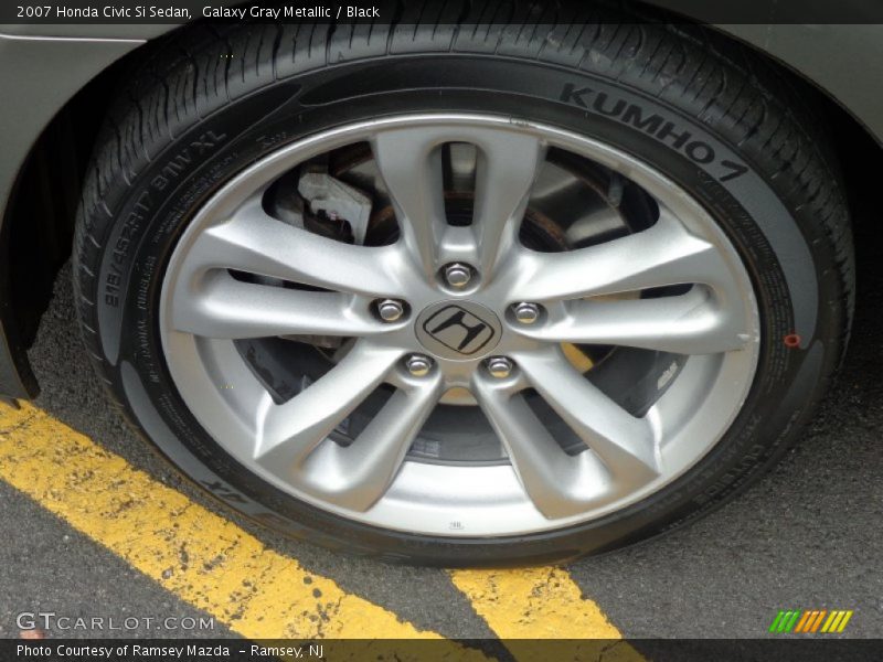 Galaxy Gray Metallic / Black 2007 Honda Civic Si Sedan