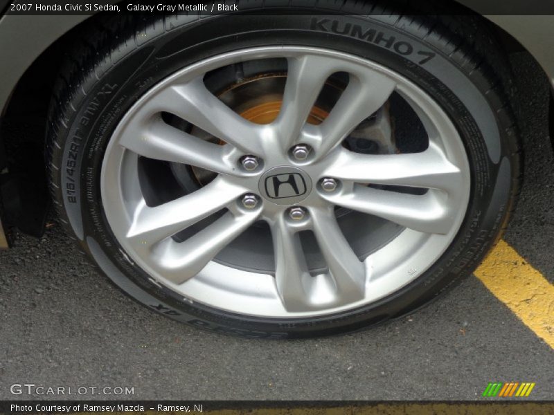 Galaxy Gray Metallic / Black 2007 Honda Civic Si Sedan