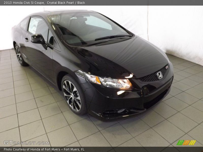 Crystal Black Pearl / Black 2013 Honda Civic Si Coupe