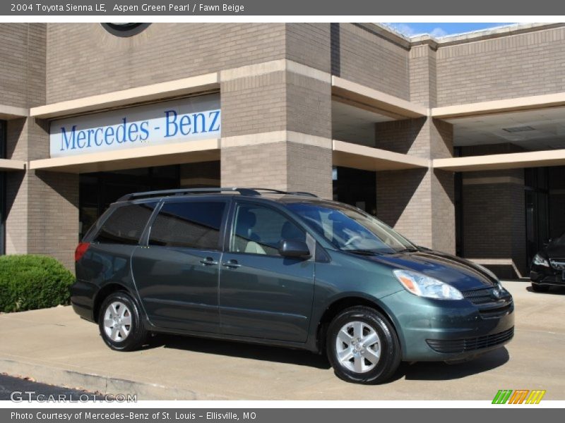 Aspen Green Pearl / Fawn Beige 2004 Toyota Sienna LE