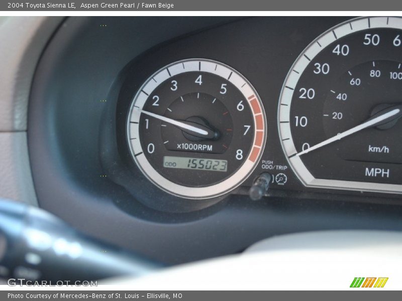 Aspen Green Pearl / Fawn Beige 2004 Toyota Sienna LE