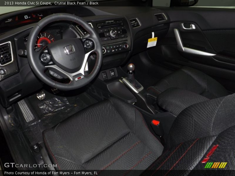 Crystal Black Pearl / Black 2013 Honda Civic Si Coupe