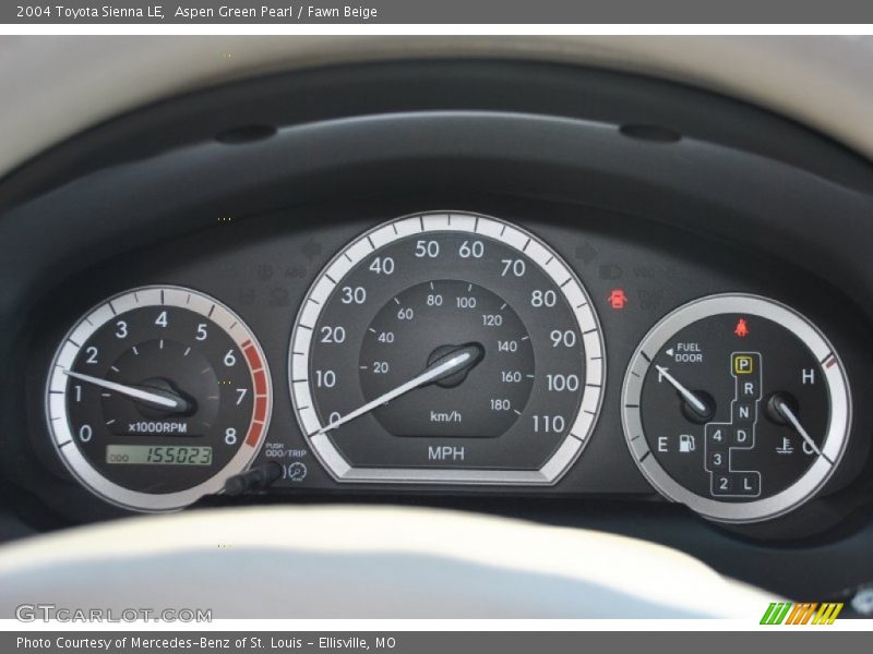 Aspen Green Pearl / Fawn Beige 2004 Toyota Sienna LE