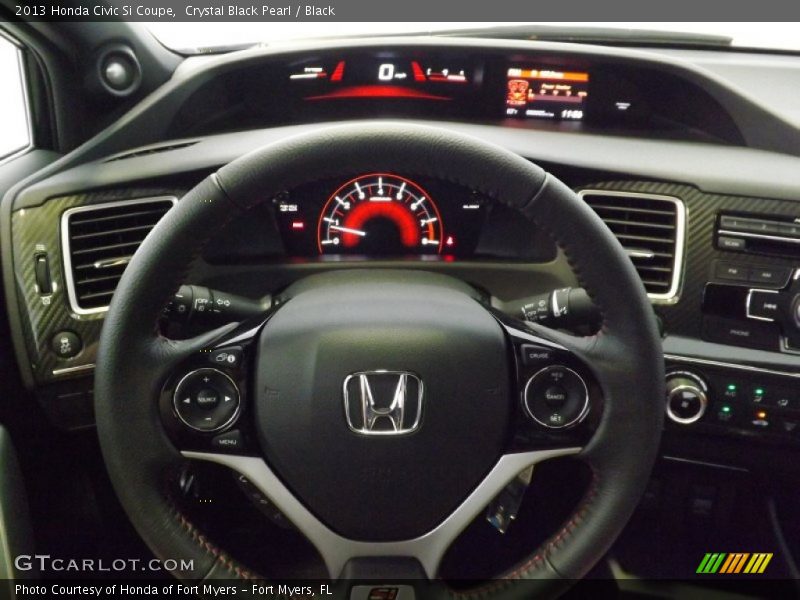 Crystal Black Pearl / Black 2013 Honda Civic Si Coupe