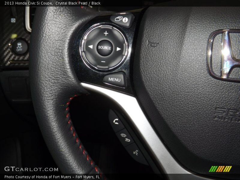 Crystal Black Pearl / Black 2013 Honda Civic Si Coupe