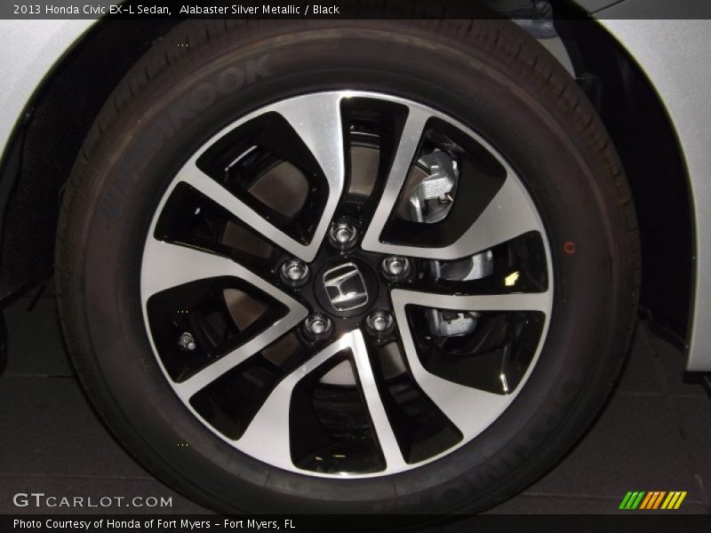 Alabaster Silver Metallic / Black 2013 Honda Civic EX-L Sedan