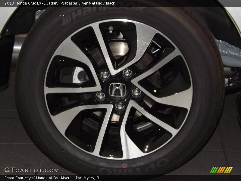 Alabaster Silver Metallic / Black 2013 Honda Civic EX-L Sedan
