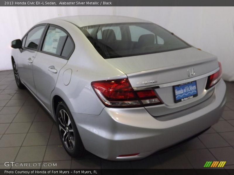 Alabaster Silver Metallic / Black 2013 Honda Civic EX-L Sedan