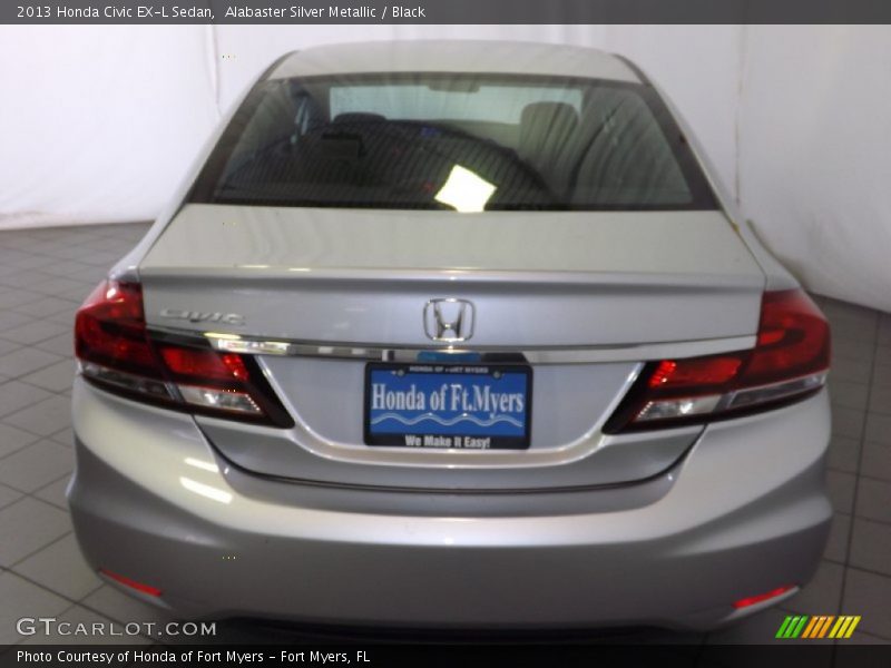 Alabaster Silver Metallic / Black 2013 Honda Civic EX-L Sedan