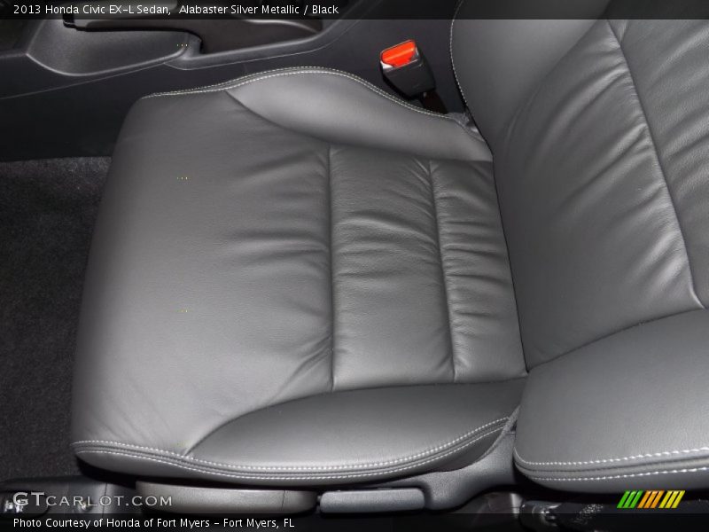 Alabaster Silver Metallic / Black 2013 Honda Civic EX-L Sedan