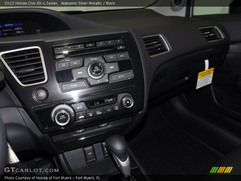 Alabaster Silver Metallic / Black 2013 Honda Civic EX-L Sedan