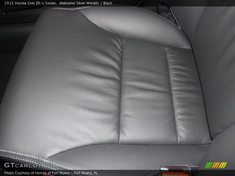 Alabaster Silver Metallic / Black 2013 Honda Civic EX-L Sedan