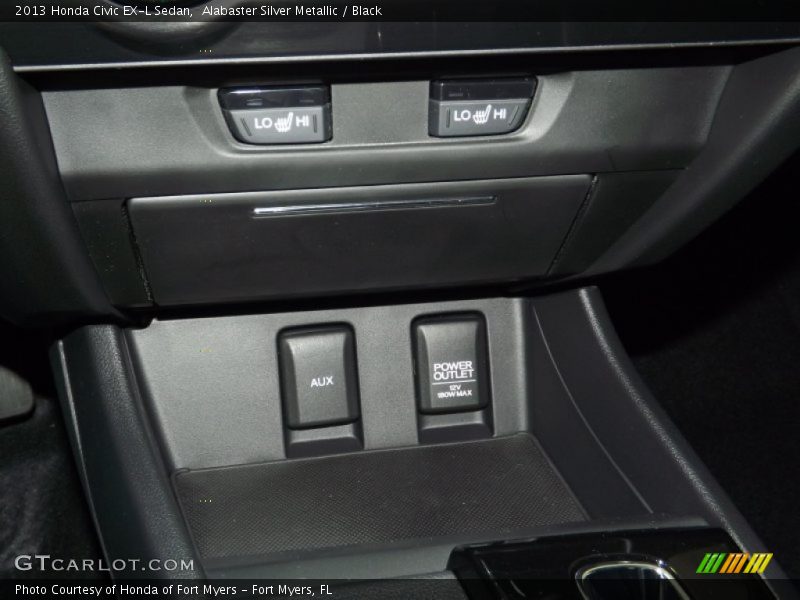 Alabaster Silver Metallic / Black 2013 Honda Civic EX-L Sedan