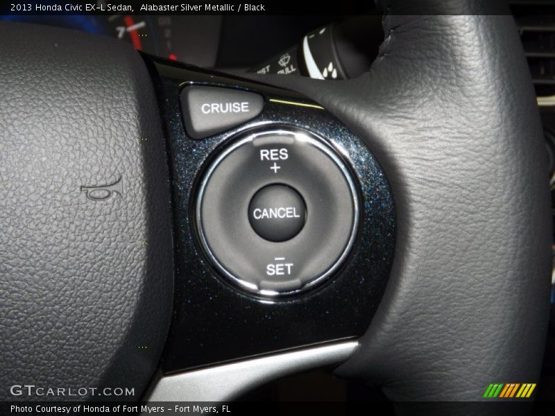 Alabaster Silver Metallic / Black 2013 Honda Civic EX-L Sedan