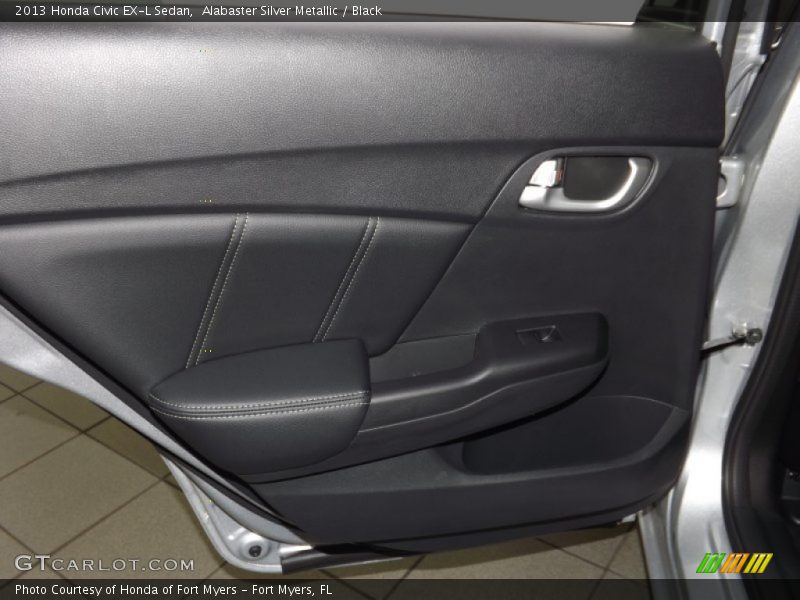 Alabaster Silver Metallic / Black 2013 Honda Civic EX-L Sedan