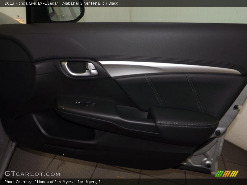 Alabaster Silver Metallic / Black 2013 Honda Civic EX-L Sedan